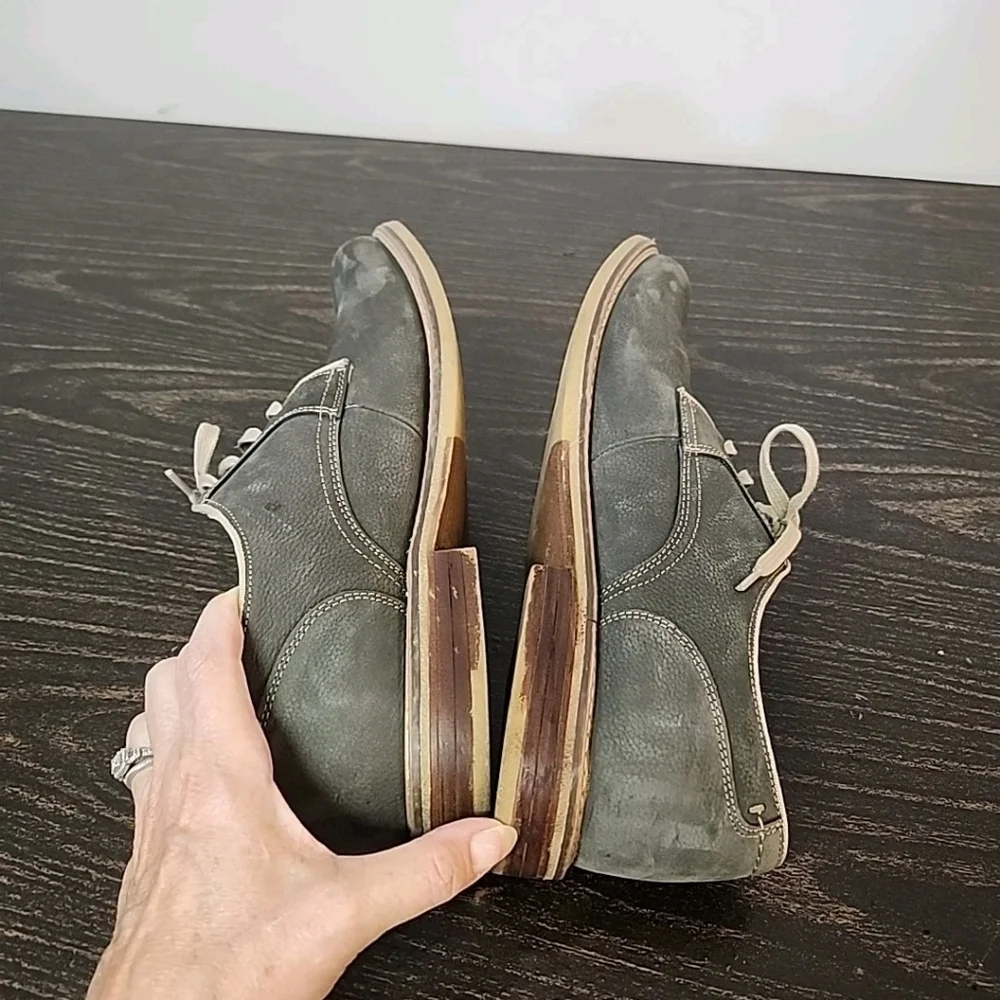 Dockers Men's Leather Shoes Size 13M gray Lace Up Loafers